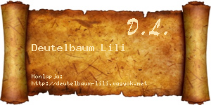 Deutelbaum Lili névjegykártya